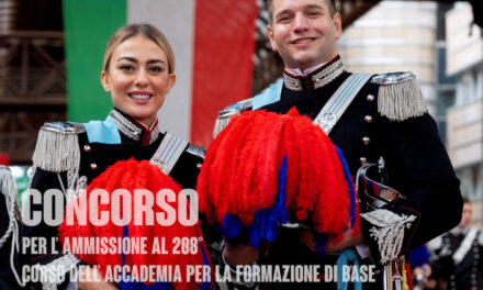 CARABINIERI: CONCORSO PER IL RECLUTAMENTO DI 65 ALLIEVI UFFICIALI DELL’ARMA