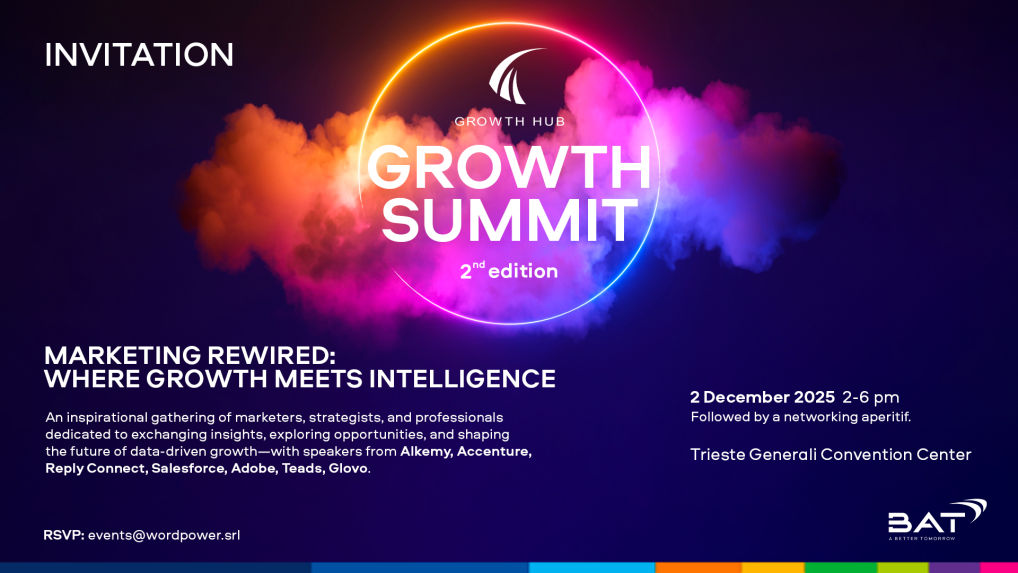 GROWTH SUMMIT 2025: A TRIESTE UN EVENTO INTERNAZIONALE DEDICATO A INTELLIGENZA ARTIFICIALE E MARKETING ETICO