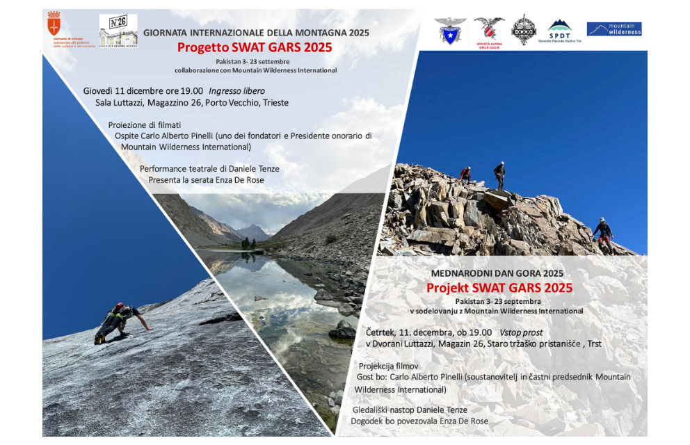 GIORNATA INTERNAZIONALE DELLA MONTAGNA: A TRIESTE GIORNATA DI APPROFONDIMENTO SUL “Progetto SWAT GARS 2025”