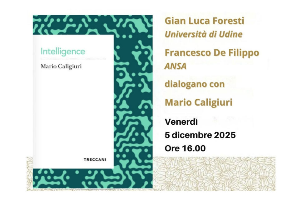 Mario Caligiuri presenta il suo libro “Intelligence” (Treccani 2025) all’Antico Caffè San Marco
