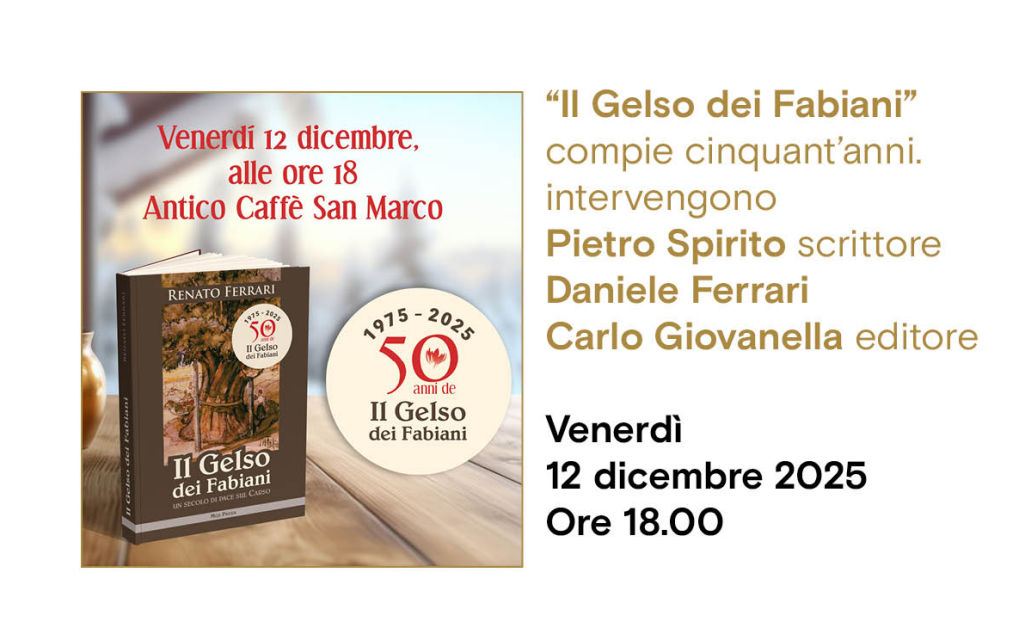 “Il Gelso dei Fabiani” compie cinquant’anni: incontro all’Antico Caffè San Marco