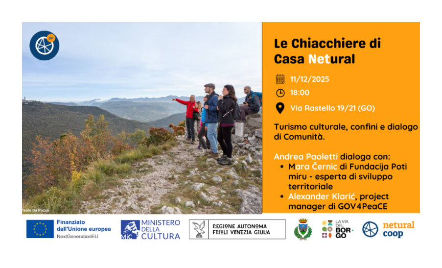 Turismo culturale, confini e Dialogo di Comunità: un evento speciale a Casa Netural Gorizia dedicato alla cooperazione transfrontaliera