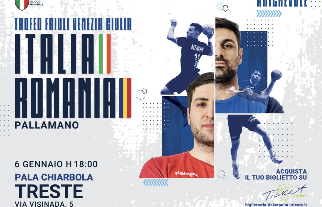Pallamano: Italia – Romania il 6 gennaio a Trieste, aperta la prevendita biglietti