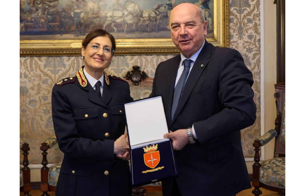 IL SINDACO HA RICEVUTO LA NUOVA DIRIGENTE DEL COMPARTIMENTO POLIZIA FERROVIARIA DEL FRIULI VENEZIA GIULIA, MARINA FESTINI