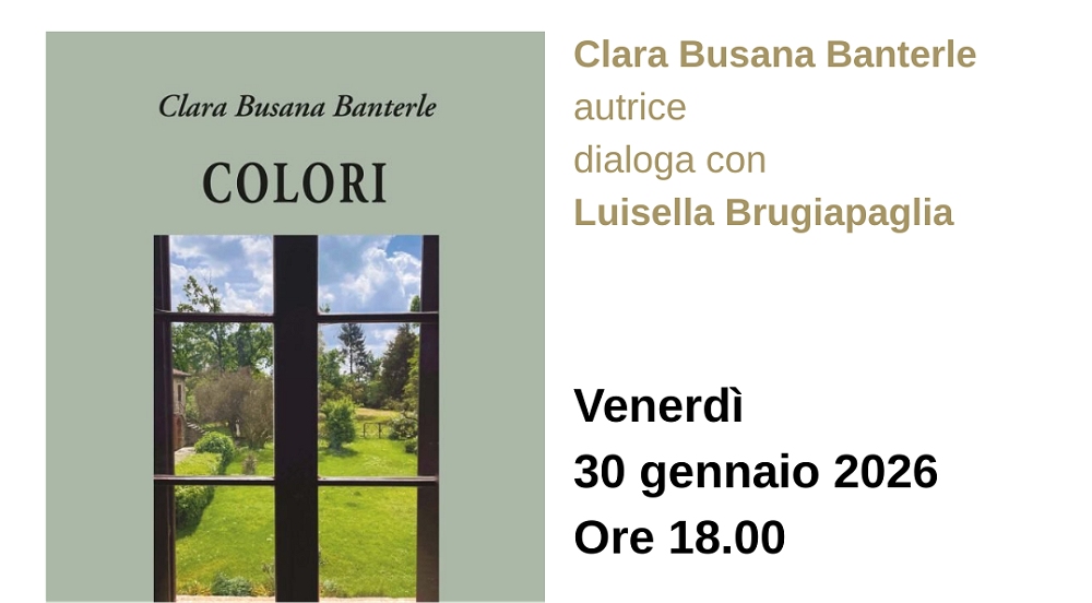 Clara Busana Banterle presenta il suo libro “Colori” (Battello Stampatore 2025) all’Antico Caffè San Marco