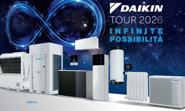 Parte il Daikin Tour 2026: 41 tappe in tutta Italia per formare progettisti e installatori e affrontare il tema dell’efficienza energetica, tra Conto Termico 3.0 ed Ecobonus