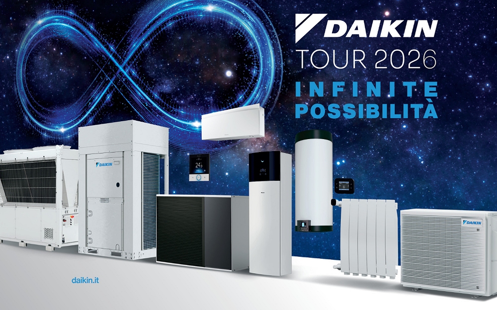 Parte il Daikin Tour 2026: 41 tappe in tutta Italia per formare progettisti e installatori e affrontare il tema dell’efficienza energetica, tra Conto Termico 3.0 ed Ecobonus