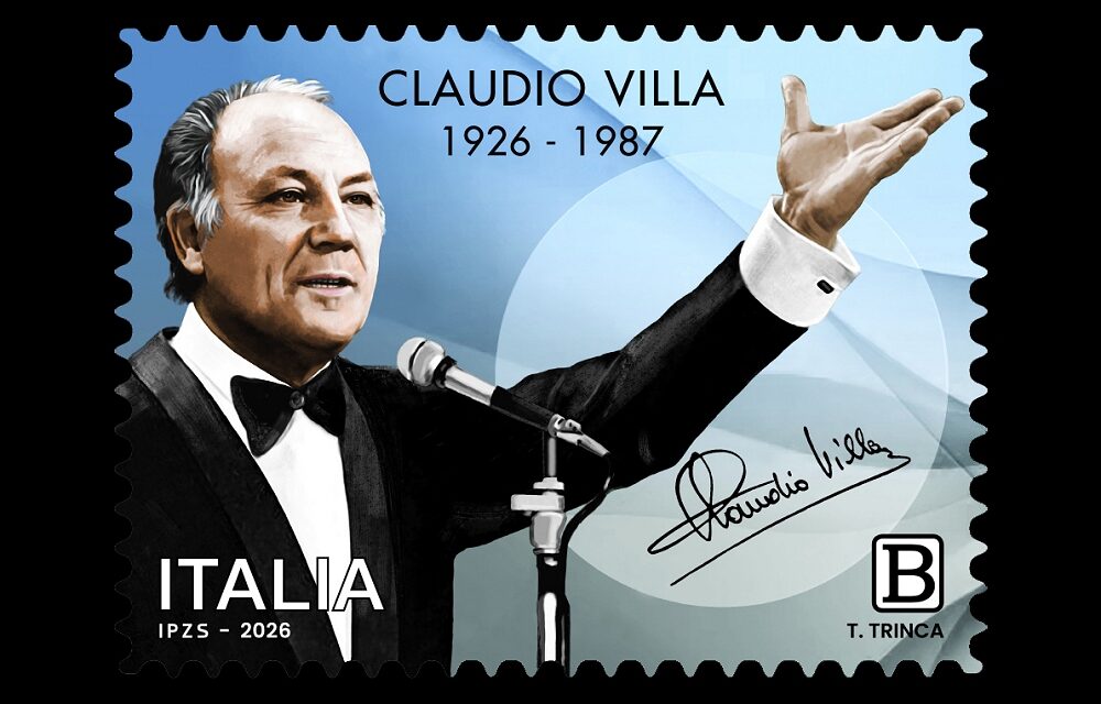 POSTE ITALIANE: EMESSO IL FRANCOBOLLO COMMEMORATIVO DI CLAUDIO VILLA