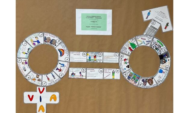 BAMBINI CHE INSEGNANO IL RISPETTO: LA 5ªA DELLA PRIMARIA IV NOVEMBRE DI PORDENONE OTTIENE LA MENZIONE SPECIALE AL CONCORSO NAZIONALE “PARLIAMOCI” PROMOSSO DAL SOROPTIMIST CLUB CON UN “GIOCO DELL’OCA” SULLA PARITÀ DI GENERE