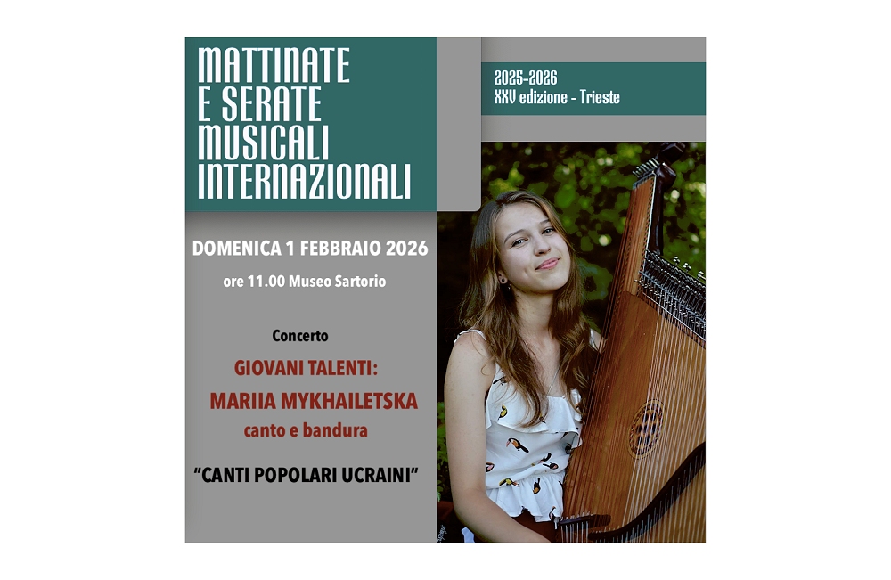 MATTINATE E SERATE MUSICALI NTERNAZIONALI: IL DECIMO APPUNTAMENTO DEDICATO AI CANTI POPOLARI UCRAINI