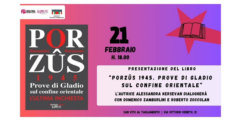 Libri, musica, incontri: la programmazione dell’Arci Cral continua a intrecciare cultura e socialità CON PORZÛS 1945 – L’ULTIMA INCHIESTA