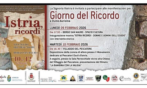 Giorno del Ricordo a Duino Aurisina: memoria, storia e comunità nei borghi dell’esodo