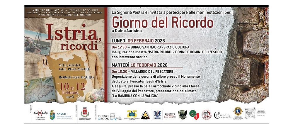 Giorno del Ricordo a Duino Aurisina: memoria, storia e comunità nei borghi dell’esodo