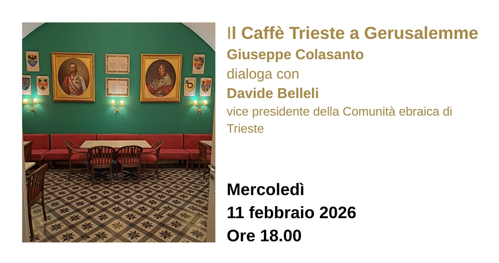 Giuseppe Colasanto parla de “Il Caffè Trieste a Gerusalemme” all’Antico Caffè San Marco