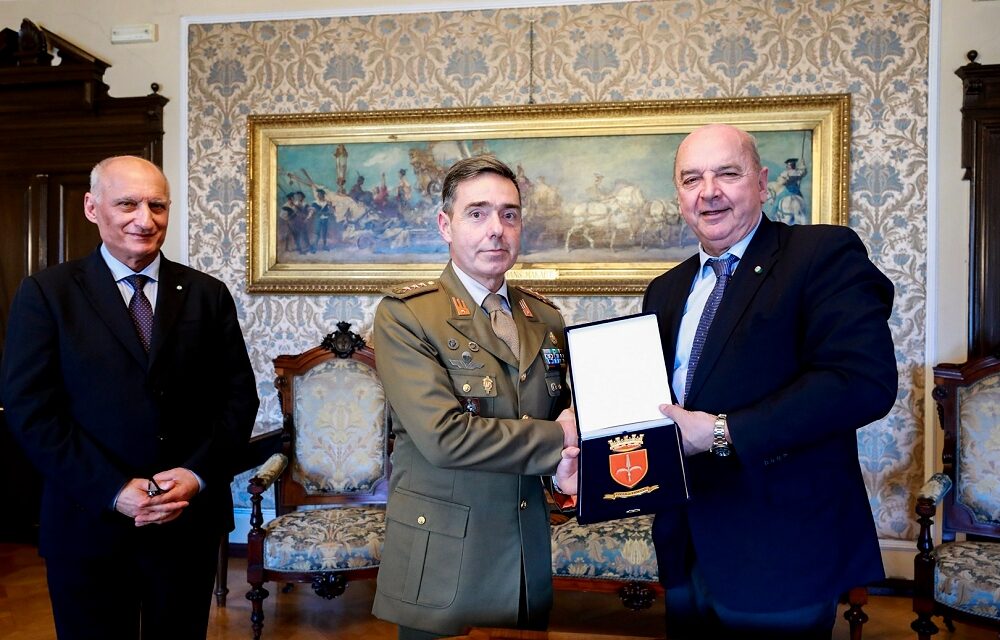 IL SINDACO DIPIAZZA HA RICEVUTO IL NUOVO COMANDANTE MILITARE ESERCITO FRIULI VENEZIA GIULIA, COLONNELLO CLAUDIO ROMANO