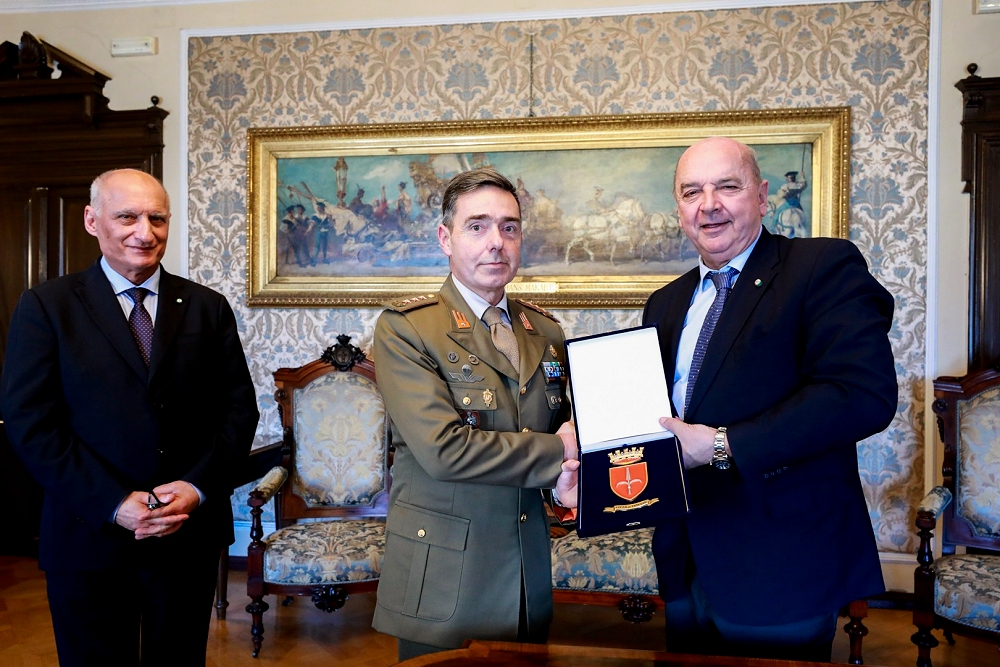 IL SINDACO DIPIAZZA HA RICEVUTO IL NUOVO COMANDANTE MILITARE ESERCITO FRIULI VENEZIA GIULIA, COLONNELLO CLAUDIO ROMANO