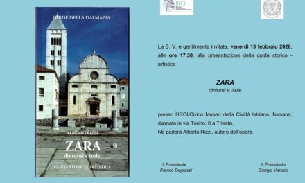 Presentazione della guida storico artistica di Alberto Rizzi “Zara: dintorni e isole” all’I.R.C.I.
