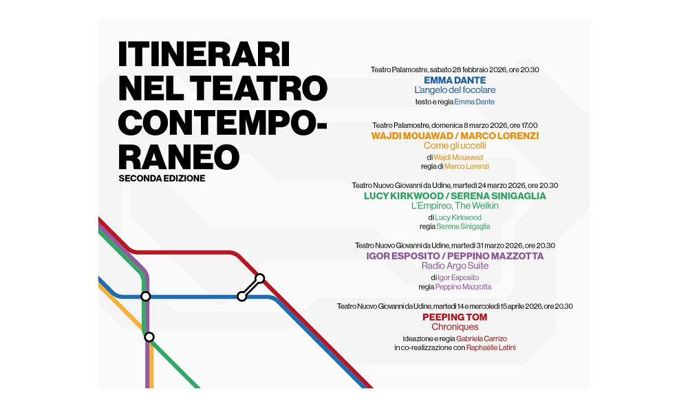 Itinerari nel teatro contemporaneo dal 28 febbraio al 15 aprile a Udine