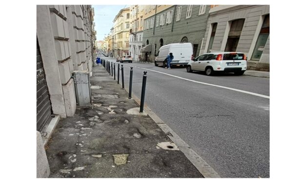 VIA DELLA GINNASTICA: VENERDÌ 20 FEBBRAIO PARTIRANNO I LAVORI DI RIFACIMENTO DEI MARCIAPIEDI NEL TRATTO TRA VIA ROSSETTI E VIA GATTERI