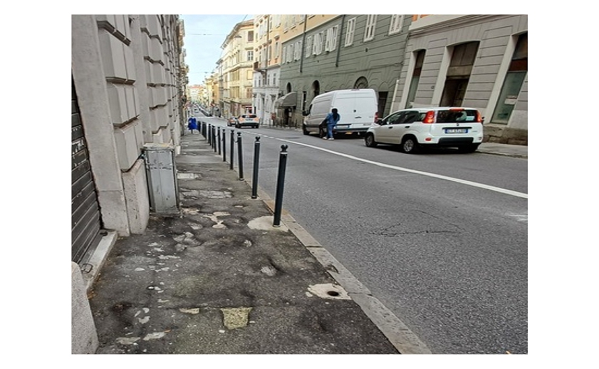 VIA DELLA GINNASTICA: VENERDÌ 20 FEBBRAIO PARTIRANNO I LAVORI DI RIFACIMENTO DEI MARCIAPIEDI NEL TRATTO TRA VIA ROSSETTI E VIA GATTERI
