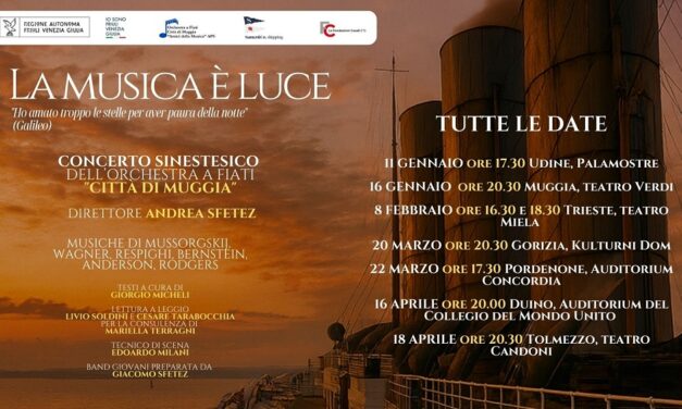 Domenica 8 febbraio doppio appuntamento al teatro Miela all’interno della rassegna ”Note in Caffè” per lo spettacolo dell’Orchestra a Fiati Città di Muggia “Amici della Musica”