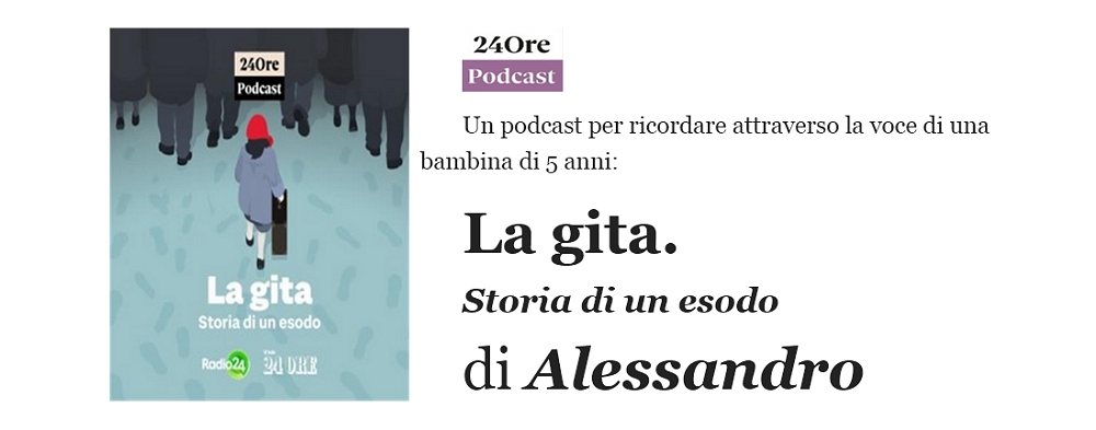 In uscita mercoledì 4 febbraio, in occasione della giornata del ricordo, il podcast: La gita – di Alessandro Casale per non dimenticare i massacri delle foibe attraverso il racconto, il ricordo e la voce di Alida