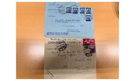 POSTE ITALIANE: DONATE AL MUSEO POSTALE E TELEGRAFICO DELLA MITTELEUROPA LETTERE DEL TERRITORIO LIBERO DAL 1947 AL 1950