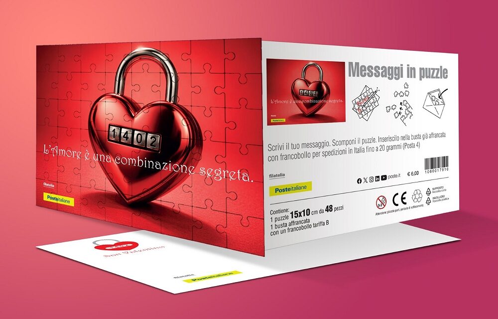 POSTE ITALIANE: arrivata la cartolina filatelica di San Valentino
