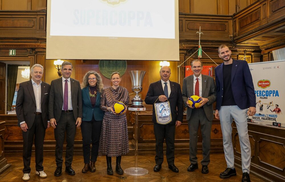 TRIESTE SI PREPARA AD ACCOGLIERE LA DEL MONTE SUPERCOPPA IN PROGRAMMA SABATO 28 FEBBRAIO E DOMENICA 1 MARZO 2026 AL PALATRIESTE