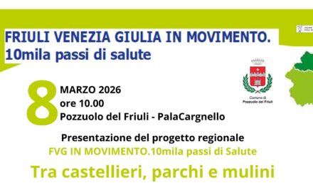 10MILA PASSI DI SALUTE RIPARTE DOMENICA 8 MARZO ORE 10 A POZZUOLO INAUGURAZIONE E PASSEGGIATA