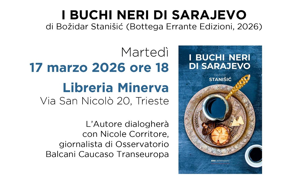 “I buchi neri di Sarajevo”. Božidar Stanišić presenta il suo libro a Trieste