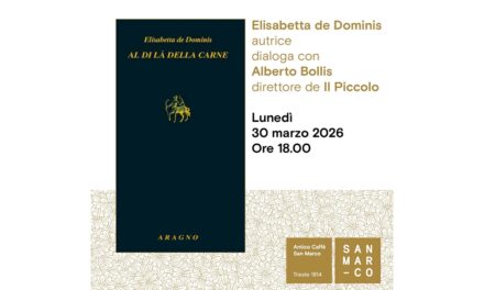 Elisabetta de Dominis presenta il suo libro “Al di là della carne” all’Antico Caffè San Marco