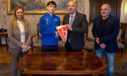 IL SINDACO ROBERTO DIPIAZZA E L’ASSESSORE ALLO SPORT, ELISA LODI HANNO RICEVUTO ALESSIO DE LUCA, MEDAGLIA DI BRONZO AGLI EUROPEI UNDER 23 DI JUDO