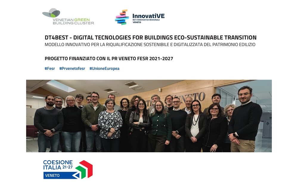 Al via il progetto DT4BEST: oltre 1,1 milioni di euro per innovare l’edilizia in Veneto