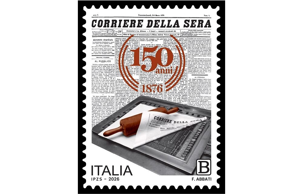 POSTE ITALIANE: IL FRANCOBOLLO DEDICATO A CORRIERE DELLA SERA