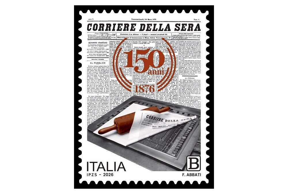 POSTE ITALIANE: IL FRANCOBOLLO DEDICATO A CORRIERE DELLA SERA