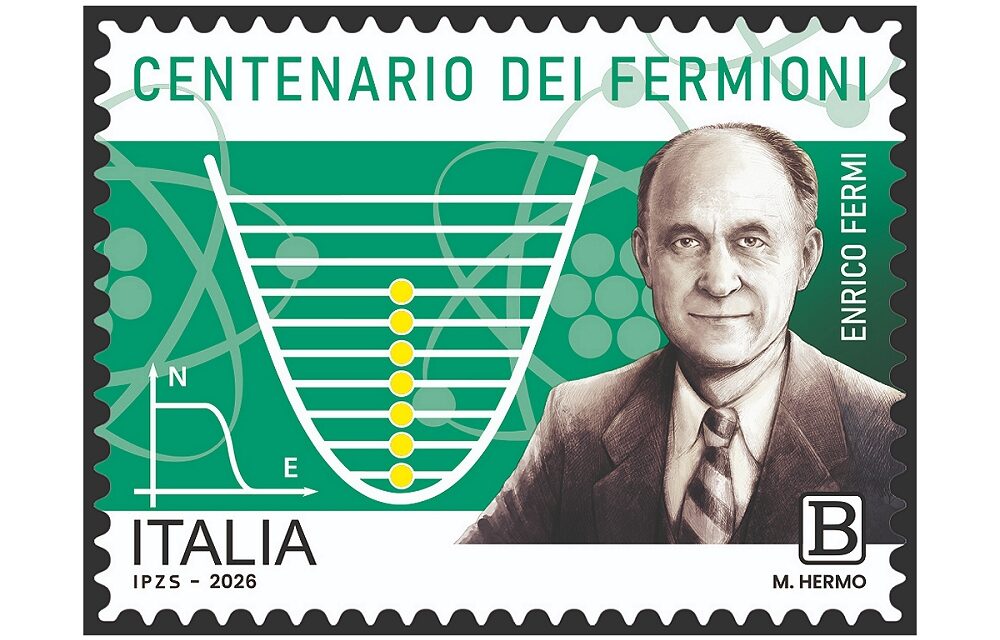 POSTE ITALIANE: emesso il francobollo dedicato a Enrico Fermi nel centenario dei fermioni