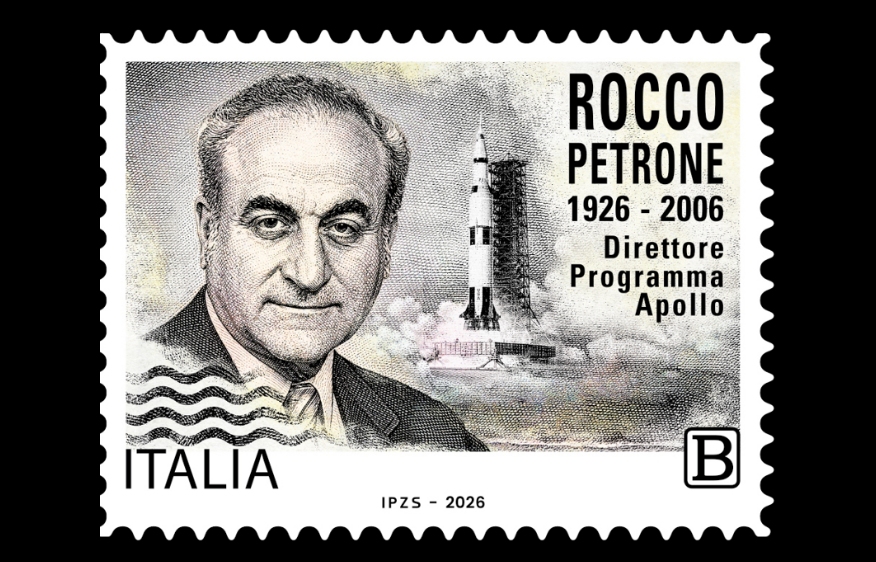 POSTE ITALIANE: emesso francobollo per Rocco Petrone (direttore del Programma Apollo) nel centenario della nascita