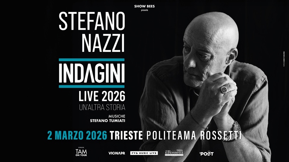 STEFANO NAZZI, GIORNALISTA, SCRITTORE E AUTORE DEL PODCAST “INDAGINI”, AL POLITEAMA ROSSETTI DI TRIESTE