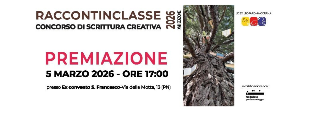 A PORDENONE la FESTA di RACCONTINCLASSE 2026: un evento aperto alla città, nel giorno del compleanno di Pier Paolo Pasolini