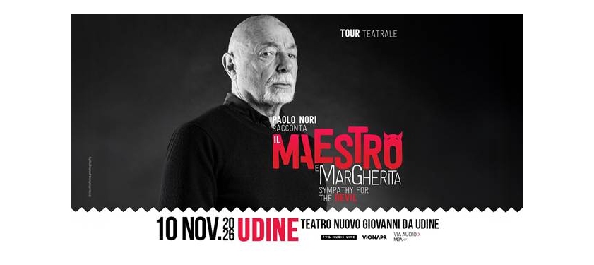 PAOLO NORI racconta “Il Maestro e Margherita” nei principali teatri italiani