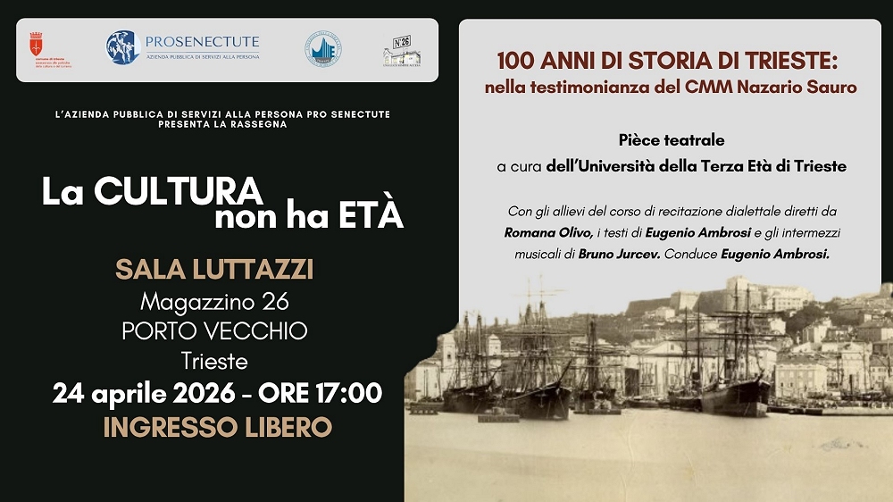 Trieste, la memoria diventa teatro: in scena “100 anni di storia nella testimonianza del CMM Nazario Sauro”