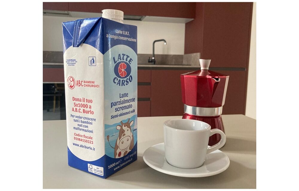 Un milione di confezioni di latte distribuite in Italia: ABC bambini chirurgici e Latte Carso insieme per la campagna 5X1000