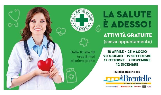 “La salute è adesso”, un sabato al mese con la Croce Verde di Padova con screening e corsi su manovre salvavita