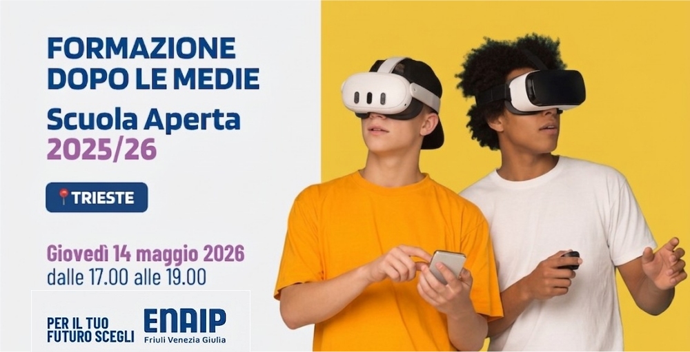EnAIP Trieste organizza l’open day immersivo: visori e simulazioni AI per orientarsi nella scelta della scuola superiore