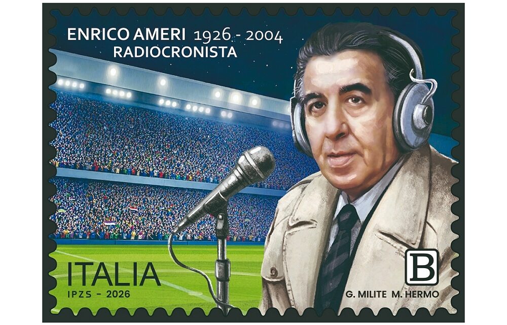 POSTE ITALIANE: EMESSO IL FRANCOBOLLO DEDICATO A ENRICO AMERI NEL CENTENARIO DELLA NASCITA