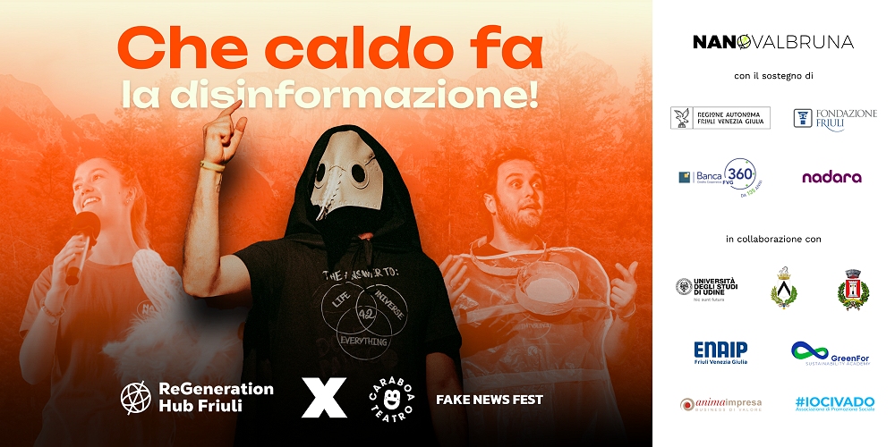 IL FESTIVAL NANOVALBRUNA SBARCA A TRICESIMO CON “CHE CALDO FA LA DISINFORMAZIONE!”, UN EVENTO PER PARLARE DI AMBIENTE E FAKE NEWS IN PROGRAMMA IL 1° MAGGIO AL TEATRO GARZONI
