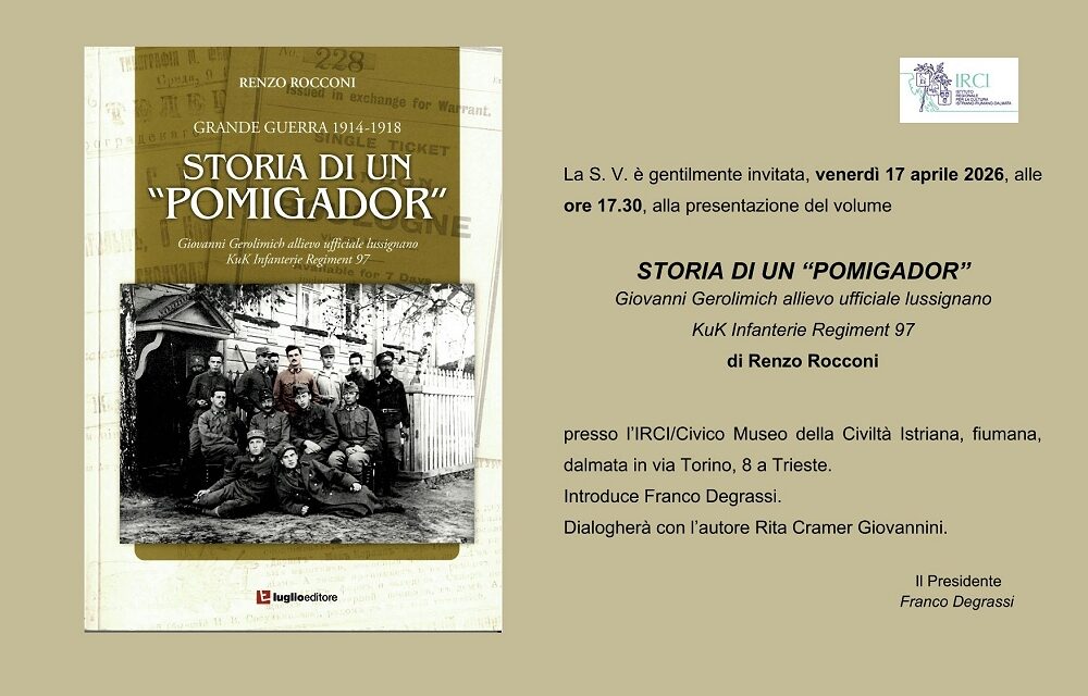 Storia di un “Pomigador”: all’IRCI la presentazione del volume di Renzo Rocconi