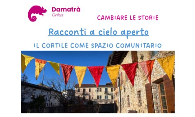 FAGAGNA, il CORTILE come spazio comunitario: “A CIELO APERTO” il laboratorio per usare ARGILLA e SCARTI TESSILI