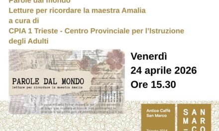 Parole dal mondo Letture per ricordare la maestra Amalia all’Antico Caffè San Marco